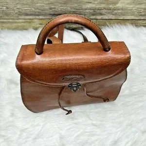 Milly | Bags | Milly 92 Tan Brown Genuine Leather Drawstring  display picture 1